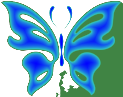 Blue Radiative Butterfly clipart