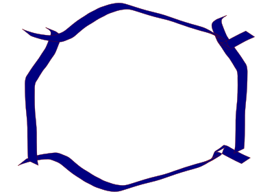 Blue ribbon border clipart