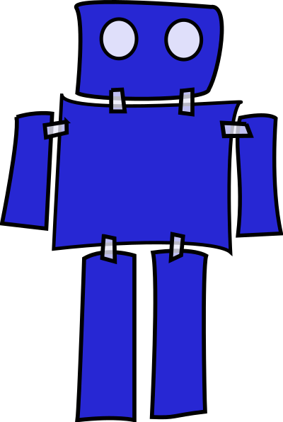 Blue robot clipart