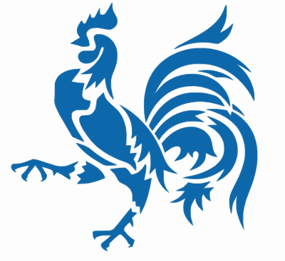 Blue Rooster logo clipart