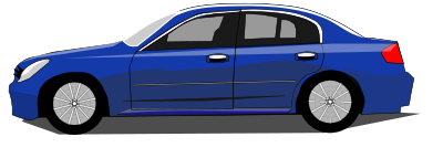 Blue Sedan Car clipart