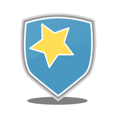 Blue Shield Star Icon clipart