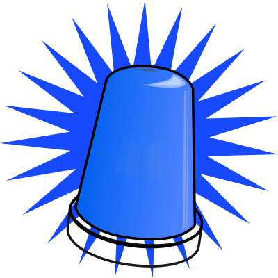 Blue signal light clipart