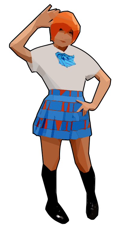 Blue Skirt Lady clipart