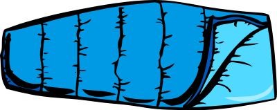 Blue Sleeping Bag clipart