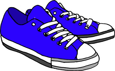 Blue sneakers clipart
