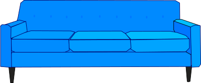 Blue Sofa clipart