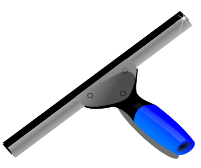 Blue squeegee clipart