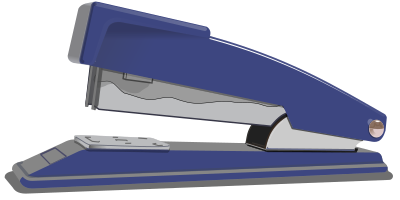 Blue Stapler clipart
