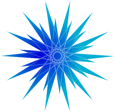Blue star clipart