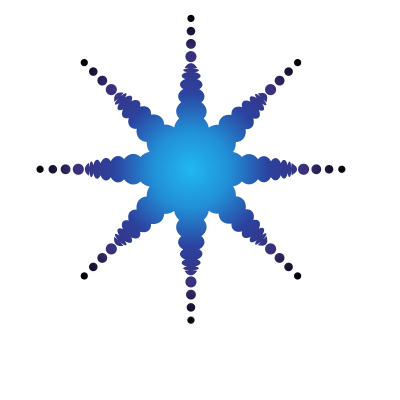 Blue star halftone clipart