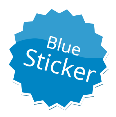 Blue Sticker clipart
