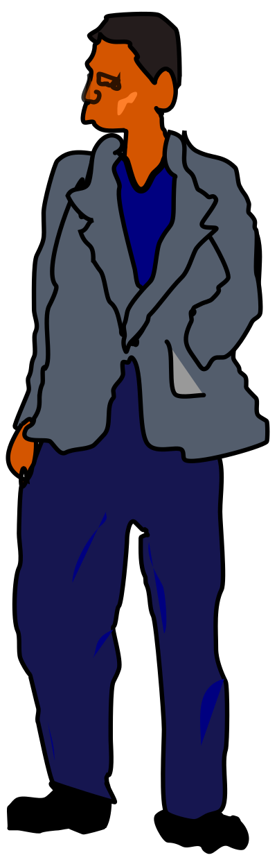 Blue Suit Man clipart