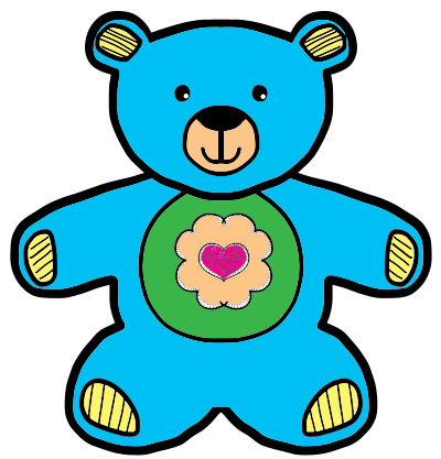 Blue Teddy Bear clipart