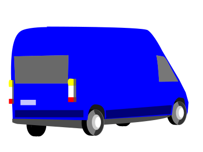 Blue-transporter clipart