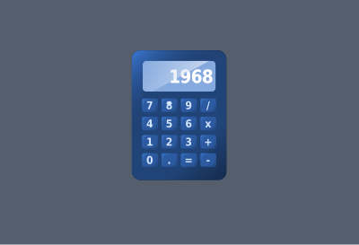 Blue UI calculator clipart