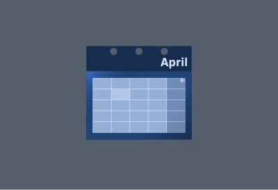 Blue UI calendar clipart