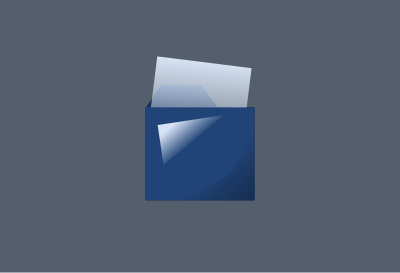 Blue UI folder clipart