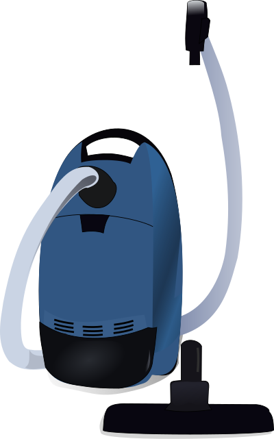 Blue vacuum cleaner clipart