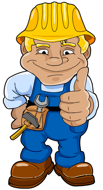 Blue Worker clipart