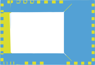 Blue Yellow Frame clipart