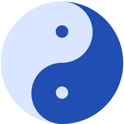 Blue Ying and Yang clipart
