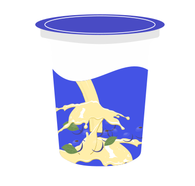 Blueberry Yogurt Cup clipart