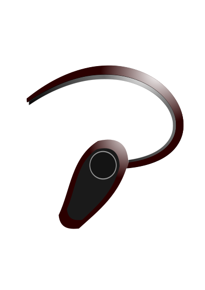 Bluetooth headset brown clipart