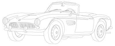 BMW 507 Outline clipart