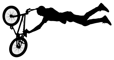 BMX Stunt Silhouette 3 clipart