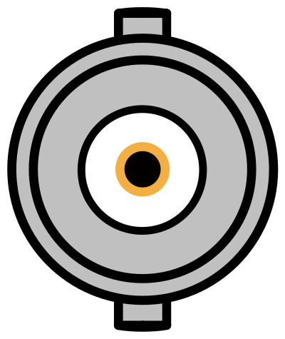 BNC female axis view clipart