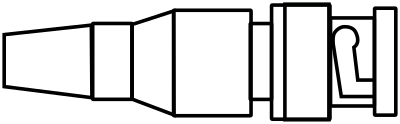 BNC Male Connector Side View clipart