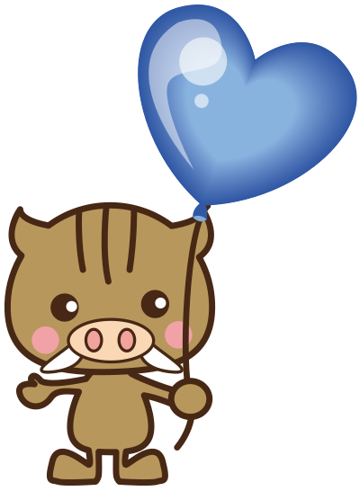Boar with Balloon clipart