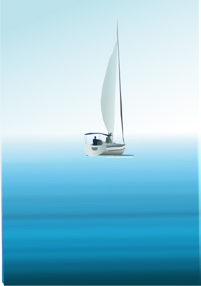 Boat at Sea clipart