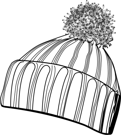 Bobcap black-white clipart