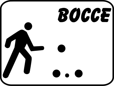Bocce sign clipart