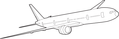 Boeing 777 clipart