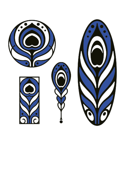 Bohemian ornamental designs clipart
