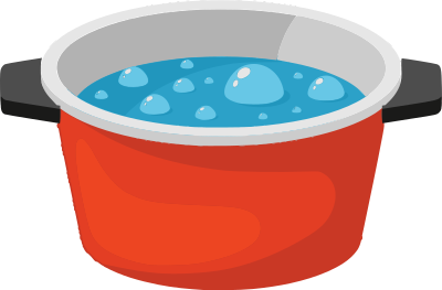 Boiling pot clipart