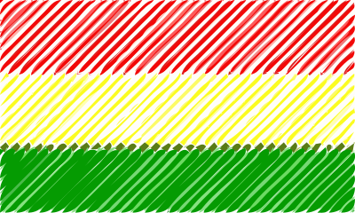 Bolivia flag linear clipart