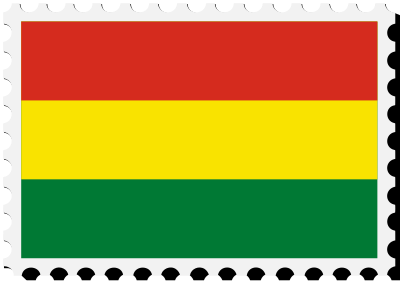 Bolivia flag stamp clipart