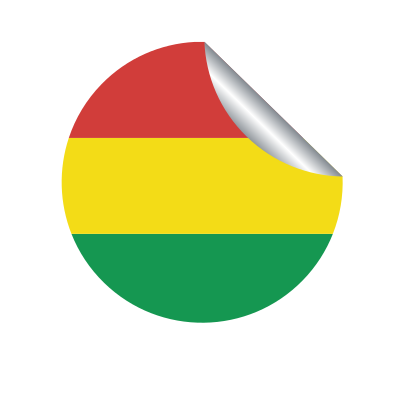 Bolivia national flag sticker clipart