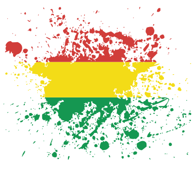 Bolivian flag ink grunge clipart