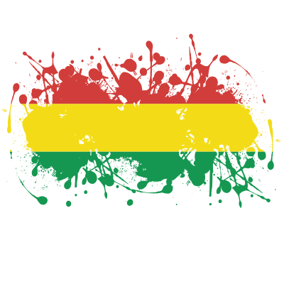 Bolivian flag ink splatter clipart