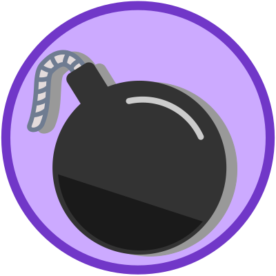 Bomb icon (Flat) clipart