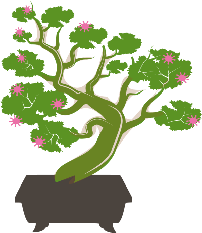 Bonsai - Colour clipart