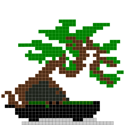 Bonsai Pixel Art clipart