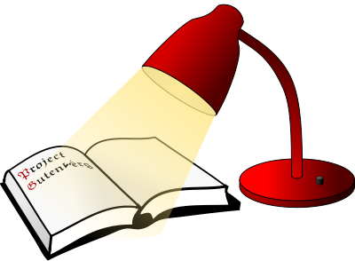 Book and light clipart