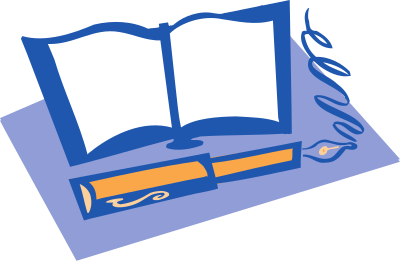 Book and Pen clipart