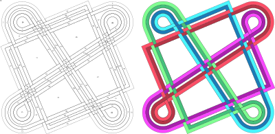 Book of Darrow - knot in 'ribbon' form clipart